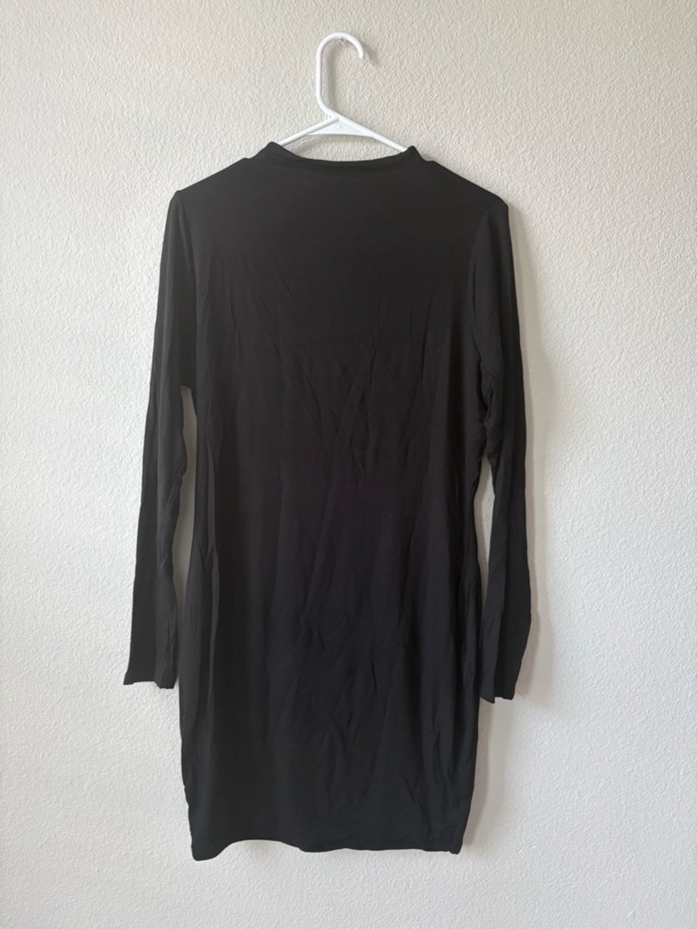 naked wardrobe Black Long Sleeve Midi Dress